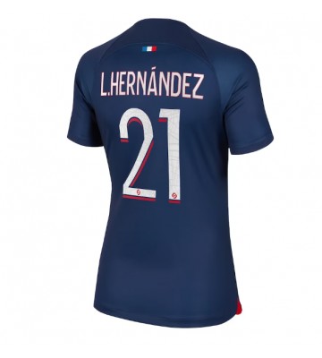 Paris Saint-Germain Lucas Hernandez #21 Koszulka Podstawowych Kobiety 2023-24 Krótki Rękaw